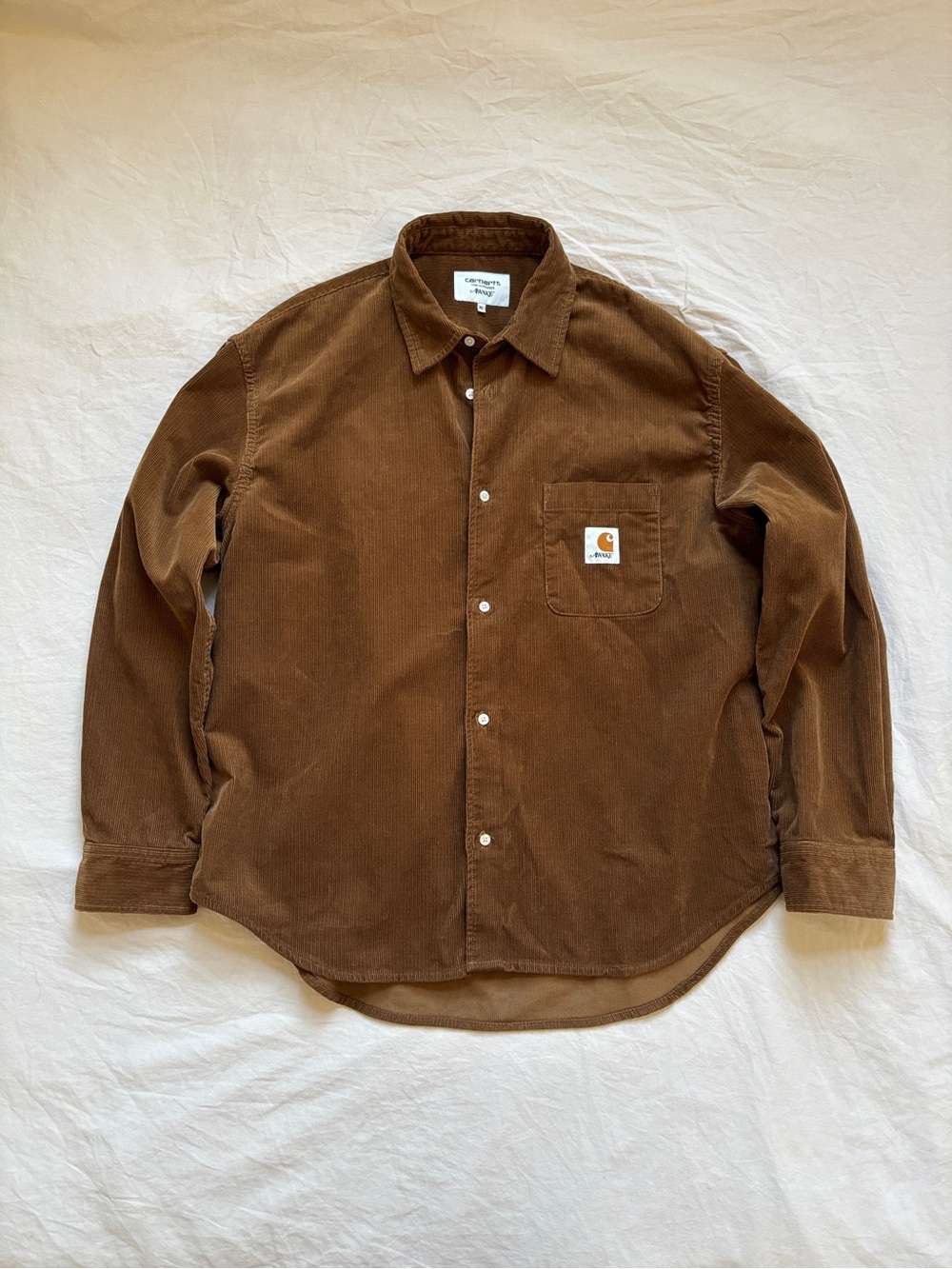 Awake NY x Carhartt WIP Brown Corduroy Shirt Size XL